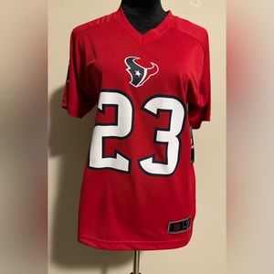 NWT NFL Red and White Texans Foster #23 Jersey size large